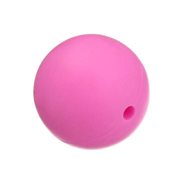 Silikone perle. Rund. 10 mm. Pink